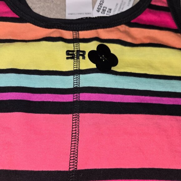 Sonya Rykiel striped girls multi color dress size 10 and OS bandana set - Picture 5 of 11